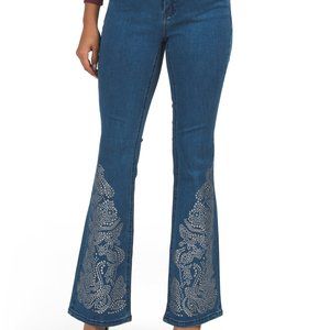 CATHERINE MALANDRINO Flare Leg Jeans Medium Wash